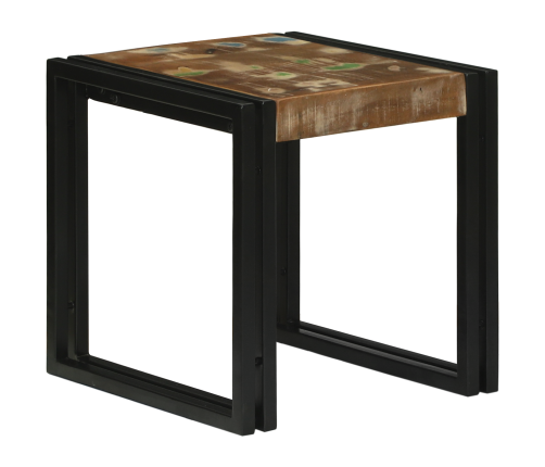 Viens Zem Otra Novietojami Galdi 3 Pcs Pārstrādāts Masīvkoks Vidaxl