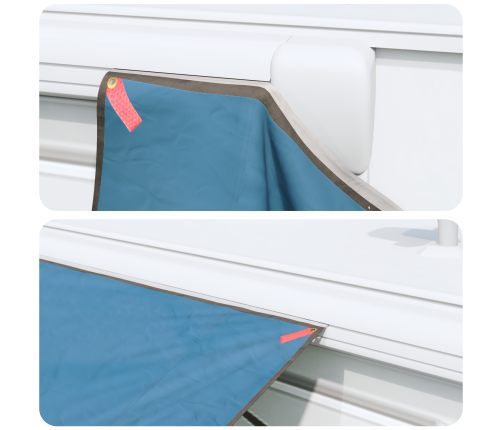 Zilais Karavānas Dēlis 300 X 240 Cm - Ūdensizturīgs Vidaxl