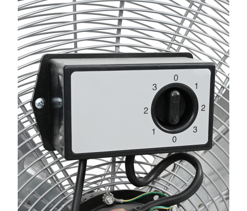 Ventilators Ar Ritenīšiem, 3 Ātrumi, Sudraba Krāsā, Φ77 Cm Vidaxl