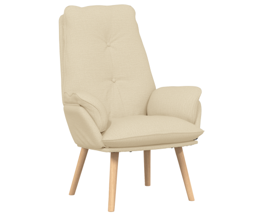 Atpūtas Krēsls Krēmkrāsas Audums Vidaxl