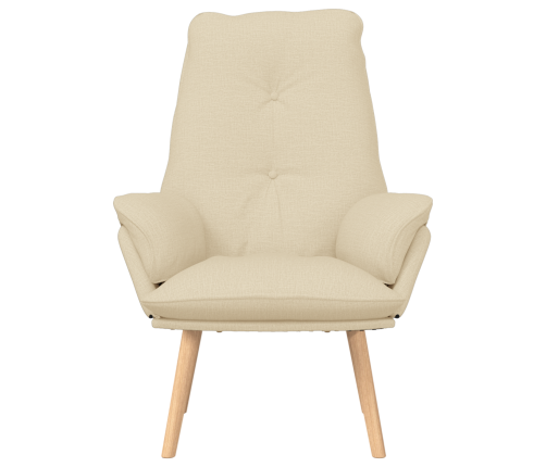 Atpūtas Krēsls Krēmkrāsas Audums Vidaxl