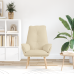 Atpūtas Krēsls Krēmkrāsas Audums Vidaxl