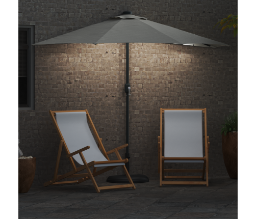 Vidaxl Dārza Puslietusargs Ar Alumīnija Stabu Bēšs 294 Cm