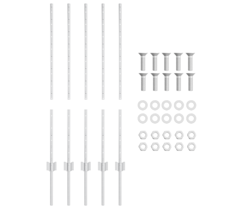 Žoga Stabi 10 Gab. U Formas Cinkots Tērauds 100 Cm Vidaxl