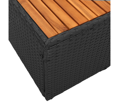 2-Vietīgs Dārza Dīvāns Ar Uzglabāšanu Un Spilveniem Melnā Poliratānā Vidaxl