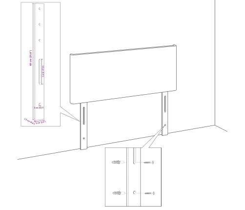 Gultas Galvgalis Vienkāršs Dizains Kafijas Krāsā 140 Cm Mākslīgā Āda Vidaxl