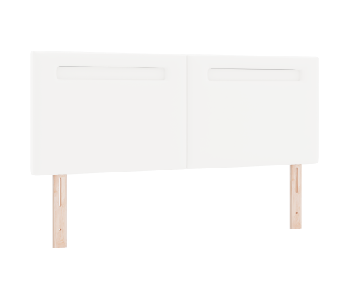 Gultas Galvgaļa Vienkāršs Dizains Tīri Balts 160 Cm Mākslīgā Āda Vidaxl