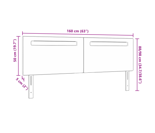 Gultas Galvgaļa Vienkāršs Dizains Tīri Balts 160 Cm Mākslīgā Āda Vidaxl