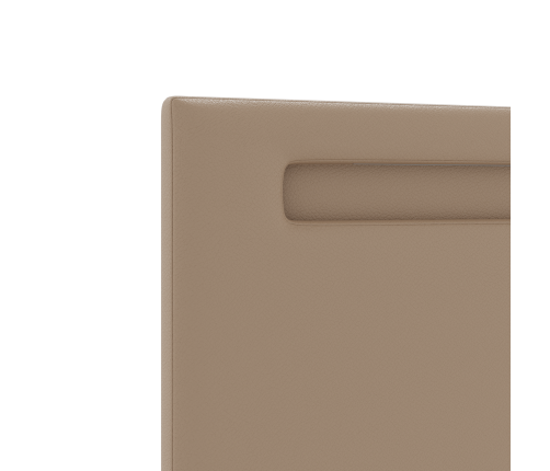 Gultas Galvgaļi Vienkāršs Dizains Kapučīno 200 Cm Mākslīgā Āda Vidaxl