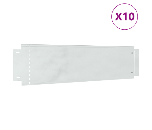 Zāliena Apmales 10 Gab. 25X100 Cm Elastīga Galvanizēta Tērauda Vidaxl