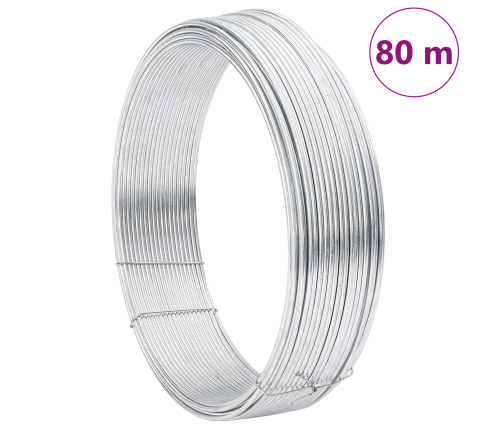 Žoga Saistīšanas Stieple Sudraba 80 M Karsti Cinkots Tērauds Vidaxl