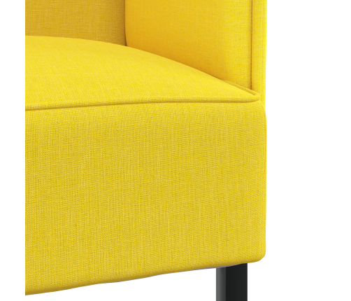 Augstais Dīvāns Gaiši Dzeltens 109X56X121 Cm Audums Vidaxl