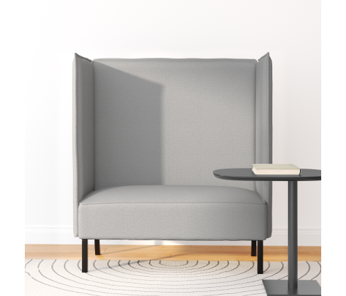 Augstās Atzveltnes Dīvāns Mākoņu Pelēks 109X56X121 Cm Audums Vidaxl