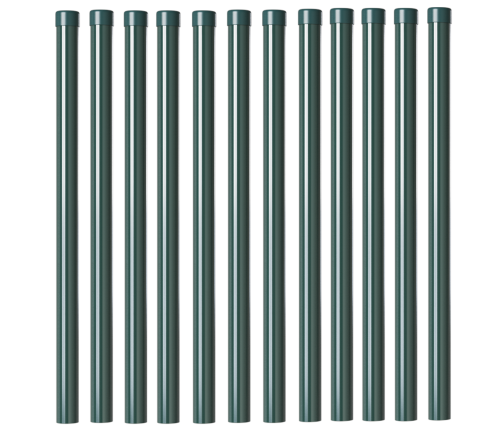 Žoga Stabi 12 Pcs Zaļa 60 Cm Pulverkrāsots Tērauds Vidaxl