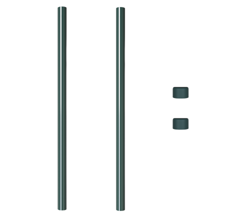 Žoga Stabi 2 Pcs Zaļa 120 Cm Pulverkrāsots Tērauds Vidaxl