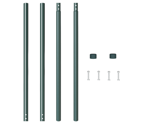 Žoga Stabi 2 Pcs Zaļa 180 Cm Pulverkrāsots Tērauds Vidaxl