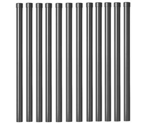 Žoga Stabi 12 Pcs Pelēka 80 Cm Pulverkrāsots Tērauds Vidaxl