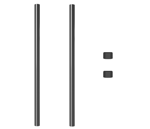 Žoga Stabi 2 Pcs Pelēka 110 Cm Pulverkrāsots Tērauds Vidaxl