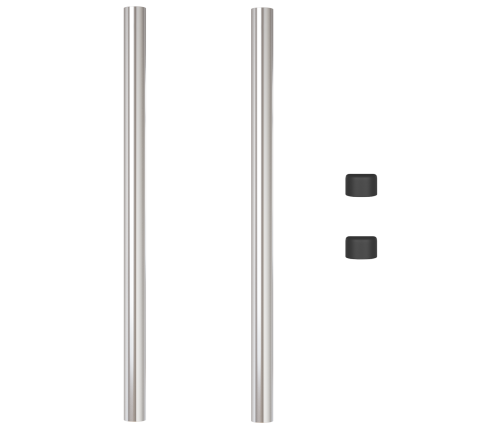 Žoga Stabi 2 Pcs Sudraba 60 Cm Cinkots Tērauds Vidaxl