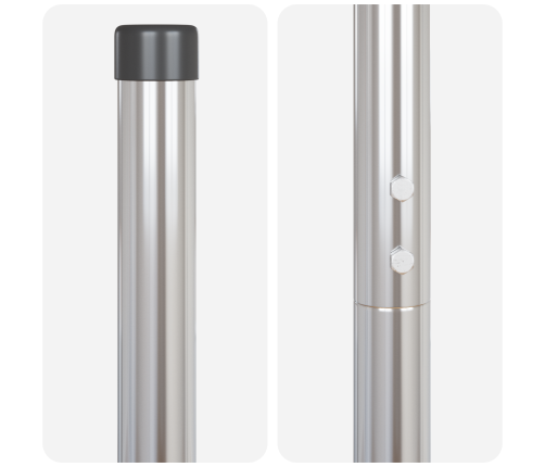 Žoga Stabi 2 Pcs Sudraba 140 Cm Cinkots Tērauds Vidaxl