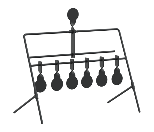 Šaušanas Mērķis Melna 40 X 34 X 53 Cm Tērauds Vidaxl