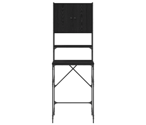 Veļas Mašīnas Skapis Melns Ozols 68X48.5X194 Cm Vidaxl