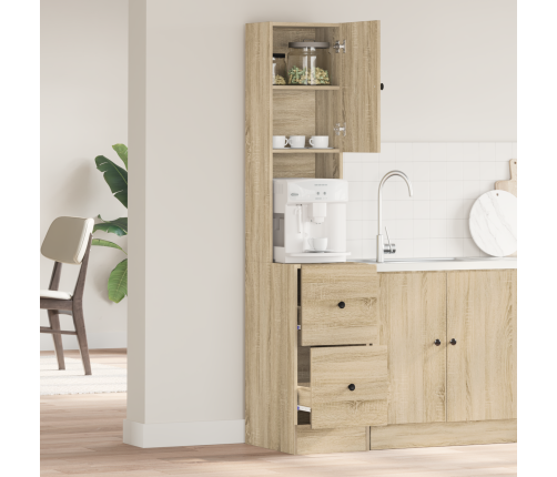 Virtuves Skapis Sonoma Ozols 35X50X180 Cm Skaidu Plātne Vidaxl