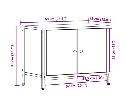 Vecā Koka Tv Stends Vecais Koks Koks 60 X 35 X 45 Cm Izturīgs Vidaxl