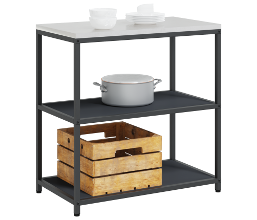 Virtuves Uzglabāšanas Plaukts Antracīta 60 X 50 X 92 Cm Tērauds Vidaxl