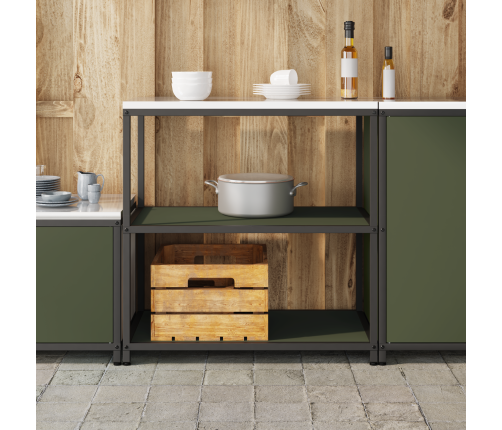 Virtuves Uzglabāšanas Plaukts Olīvu Zaļš 60 X 50 X 92 Cm Vidaxl