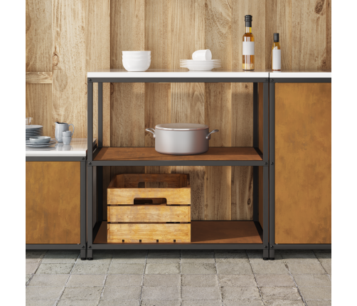 Virtuves Uzglabāšanas Plaukts Ar Plauktu Rūsa 60 X 50 X 92 Cm Vidaxl