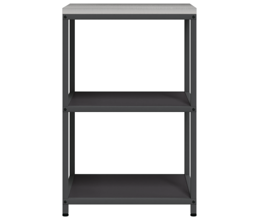 Virtuves Uzglabāšanas Plaukts Melna 60 X 50 X 92 Cm Tērauds Vidaxl