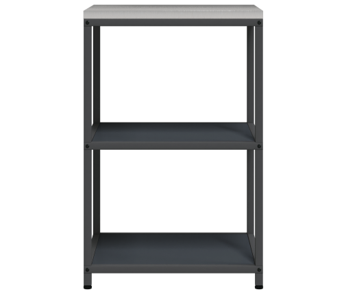 Virtuves Uzglabāšanas Plaukts Antracīta 60 X 50 X 92 Cm Tērauds Vidaxl