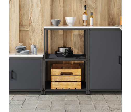 Virtuves Uzglabāšanas Plaukts Antracīta 60 X 50 X 92 Cm Tērauds Vidaxl