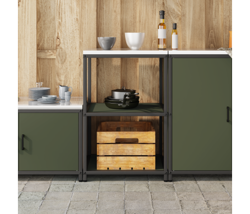 Virtuves Uzglabāšanas Plaukts Olīvu Zaļš 60 X 50 X 92 Cm Vidaxl