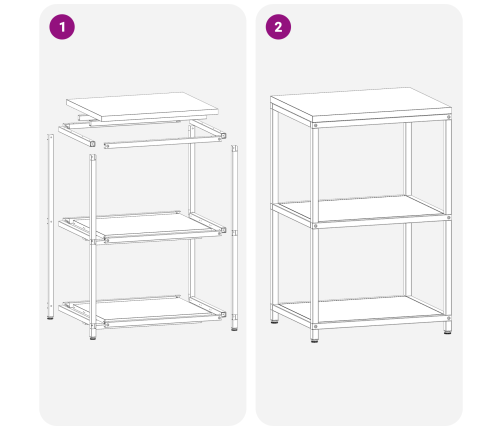 Virtuves Uzglabāšanas Plaukts Sudraba 60 X 50 X 92 Cm Vidaxl
