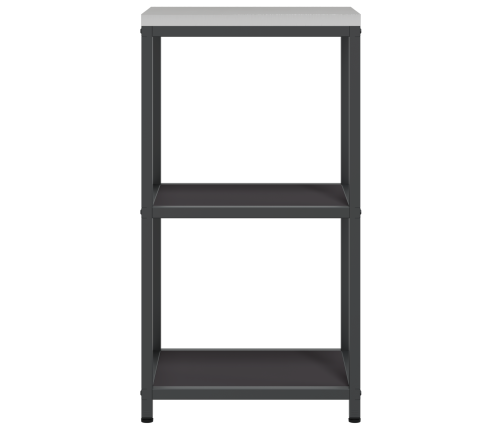 Virtuves Uzglabāšanas Plaukts Melna 60 X 50 X 92 Cm Tērauds Vidaxl