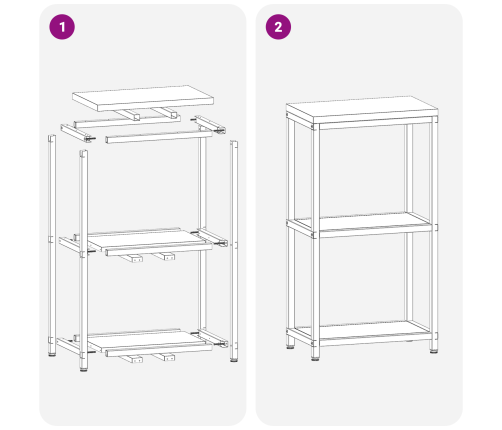 Virtuves Uzglabāšanas Plaukts Melna 60 X 50 X 92 Cm Tērauds Vidaxl
