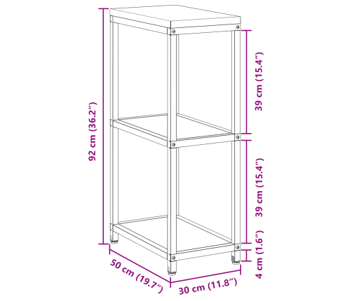 Virtuves Uzglabāšanas Plaukts Antracīta 60 X 50 X 92 Cm Tērauds Vidaxl