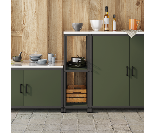 Virtuves Uzglabāšanas Plaukts Olīvu Zaļš 60 X 50 X 92 Cm Vidaxl