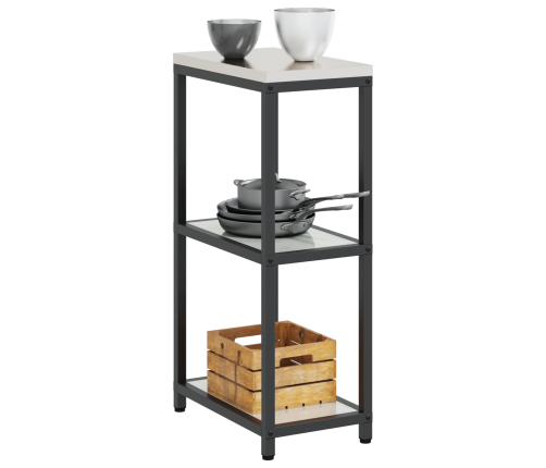 Virtuves Uzglabāšanas Plaukts Sudraba 60 X 50 X 92 Cm Vidaxl