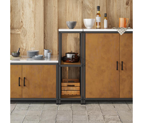 Virtuves Uzglabāšanas Plaukts Ar Plauktu Rūsa 60 X 50 X 92 Cm Vidaxl