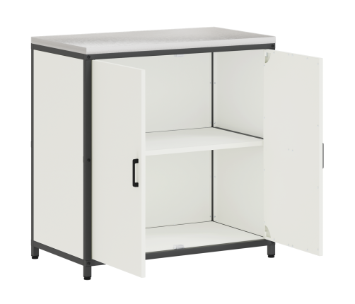 Virtuves Uzglabāšanas Skapis Balta 60 X 50 X 92 Cm Tērauds Vidaxl