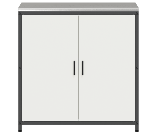 Virtuves Uzglabāšanas Skapis Balta 60 X 50 X 92 Cm Tērauds Vidaxl