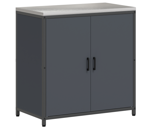 Virtuves Uzglabāšanas Skapis Antracīta 60 X 50 X 92 Cm Tērauds Vidaxl