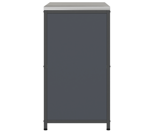 Virtuves Uzglabāšanas Skapis Antracīta 60 X 50 X 92 Cm Tērauds Vidaxl