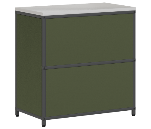 Virtuves Uzglabāšanas Skapis Olīvu Zaļš 60 X 50 X 92 Cm Tērauds Vidaxl