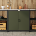 Virtuves Uzglabāšanas Skapis Olīvu Zaļš 60 X 50 X 92 Cm Tērauds Vidaxl