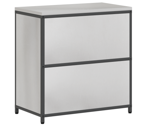 Virtuves Uzglabāšanas Skapis Ar Plauktu Sudraba 60 X 50 X 92 Cm Vidaxl