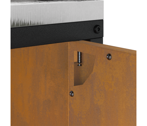 Virtuves Uzglabāšanas Skapis Ar Plauktu Rūsa 60 X 50 X 92 Cm Vidaxl